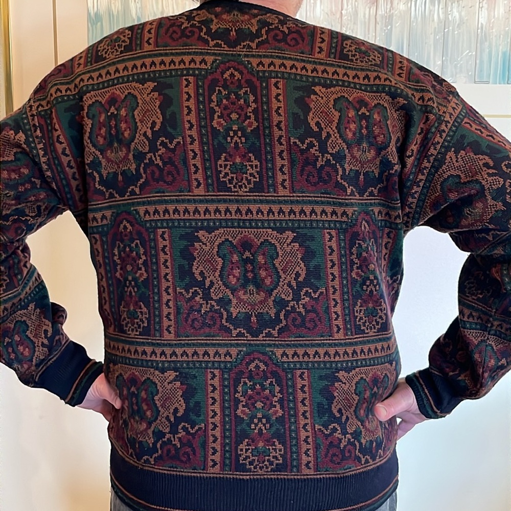 Embassy Row Multicolor Italian Wool Sweater X-Xl - image 6